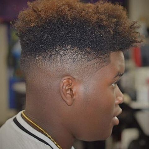 Teen taper fade haircut